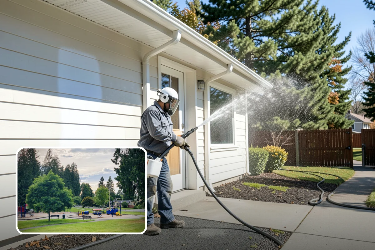 Siding Soft Wash in Bonney Lake, Pierce County, WA - Cleans siding without forcing water behind panels