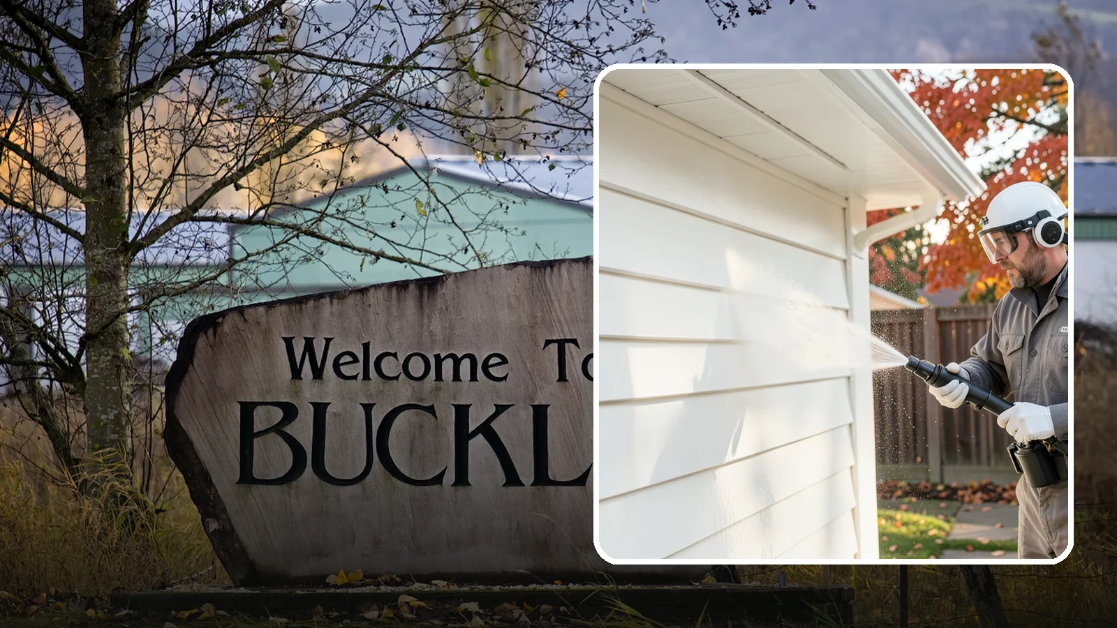 Siding Soft Wash in Buckley, Pierce County, WA - Siding soft wash gently cleans your home's exterior walls with low pressure and cleaning solutions that lift algae without damage.