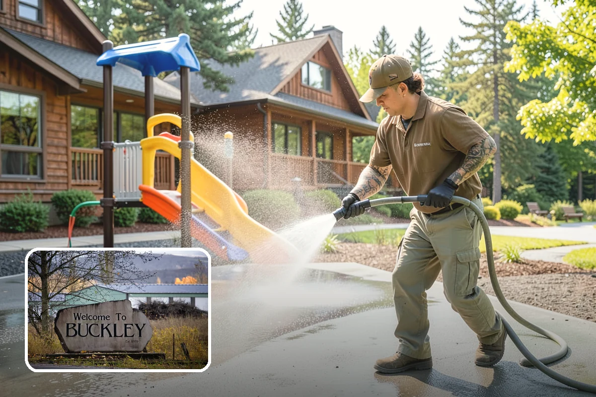 Siding Soft Wash in Buckley, Pierce County, WA - Cleans siding without forcing water behind panels