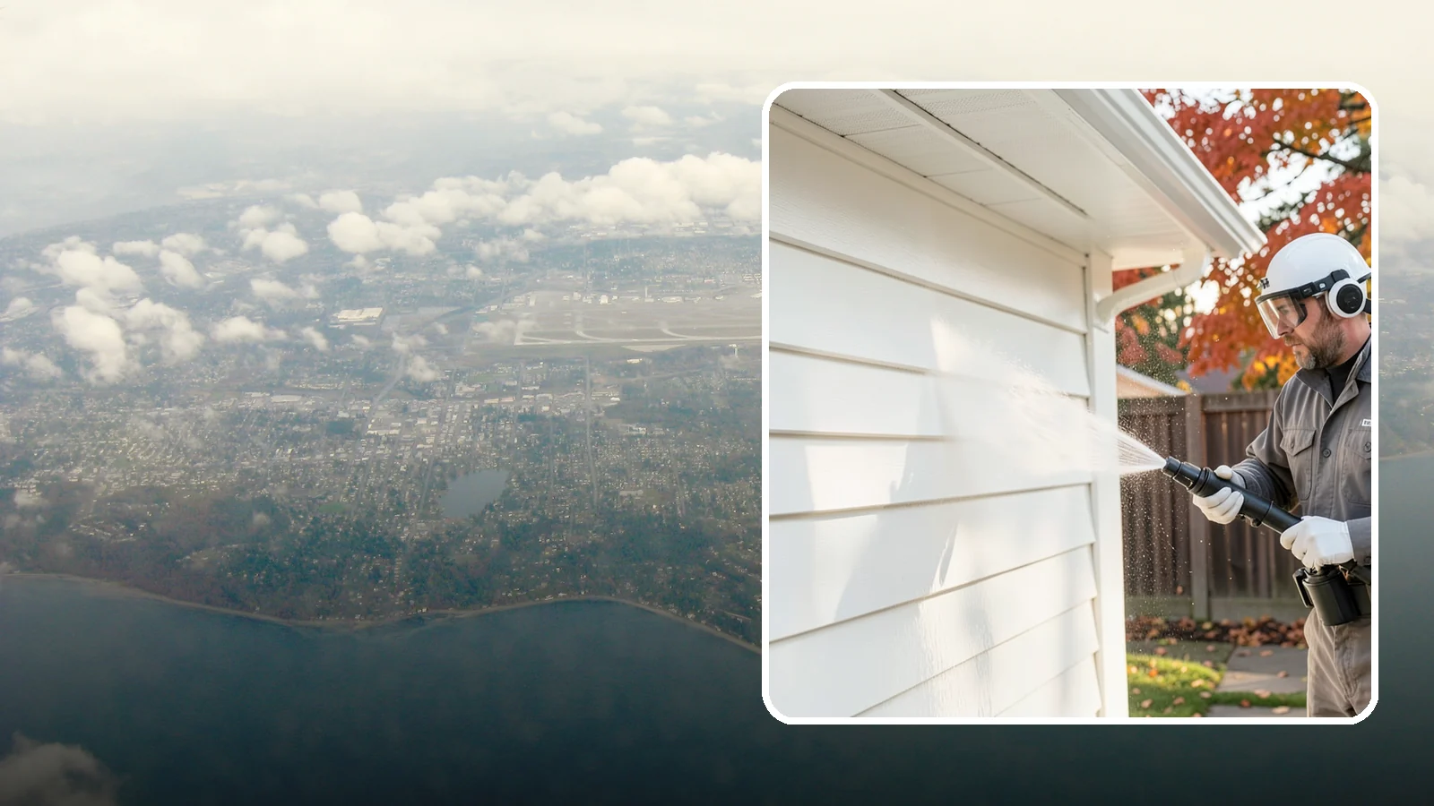 Siding Soft Wash in Burien, King County, WA - Siding soft wash gently cleans your home's exterior walls with low pressure and cleaning solutions that lift algae without damage.