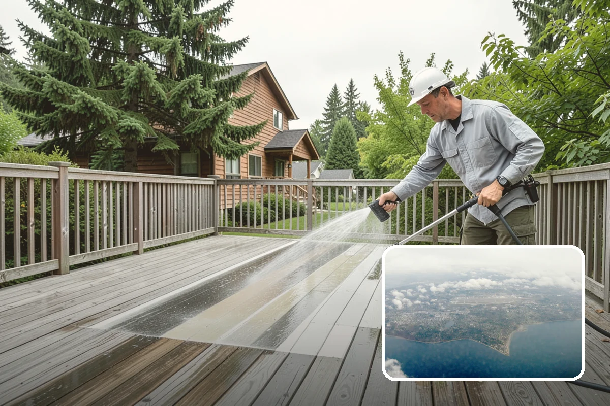 Siding Soft Wash in Burien, King County, WA - Cleans siding without forcing water behind panels