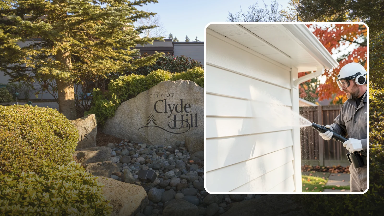 Siding Soft Wash in Clyde Hill, King County, WA - Siding soft wash gently cleans your home's exterior walls with low pressure and cleaning solutions that lift algae without damage.