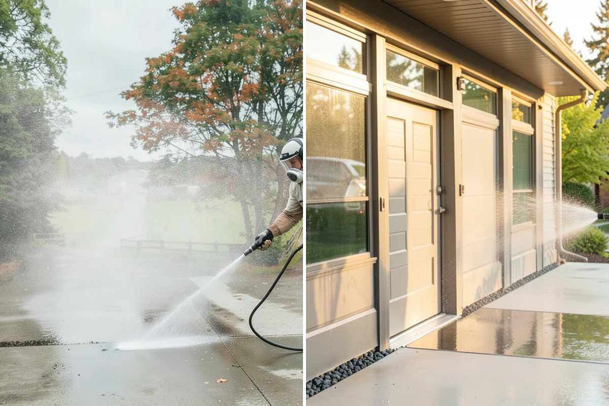Siding Soft Wash in Concrete, Skagit County, WA - Inspect the siding and note algae-heavy elevations