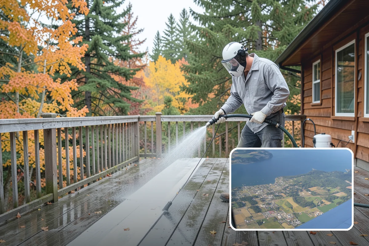 Siding Soft Wash in Coupeville, Island County, WA - Cleans siding without forcing water behind panels