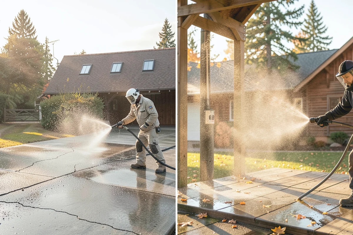 Siding Soft Wash in Coupeville, Island County, WA - Inspect the siding and note algae-heavy elevations