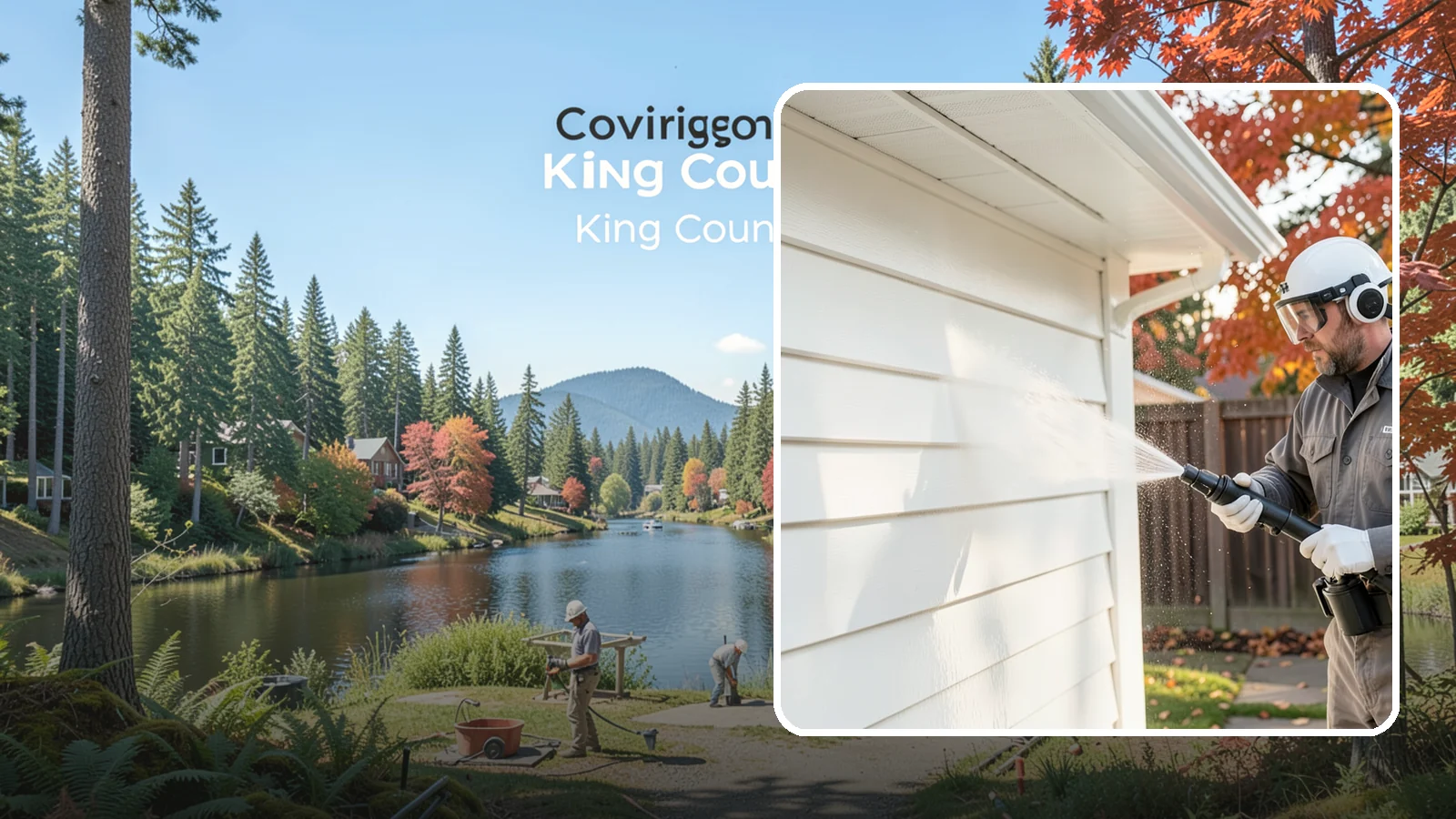Siding Soft Wash in Covington, King County, WA - Siding soft wash gently cleans your home's exterior walls with low pressure and cleaning solutions that lift algae without damage.