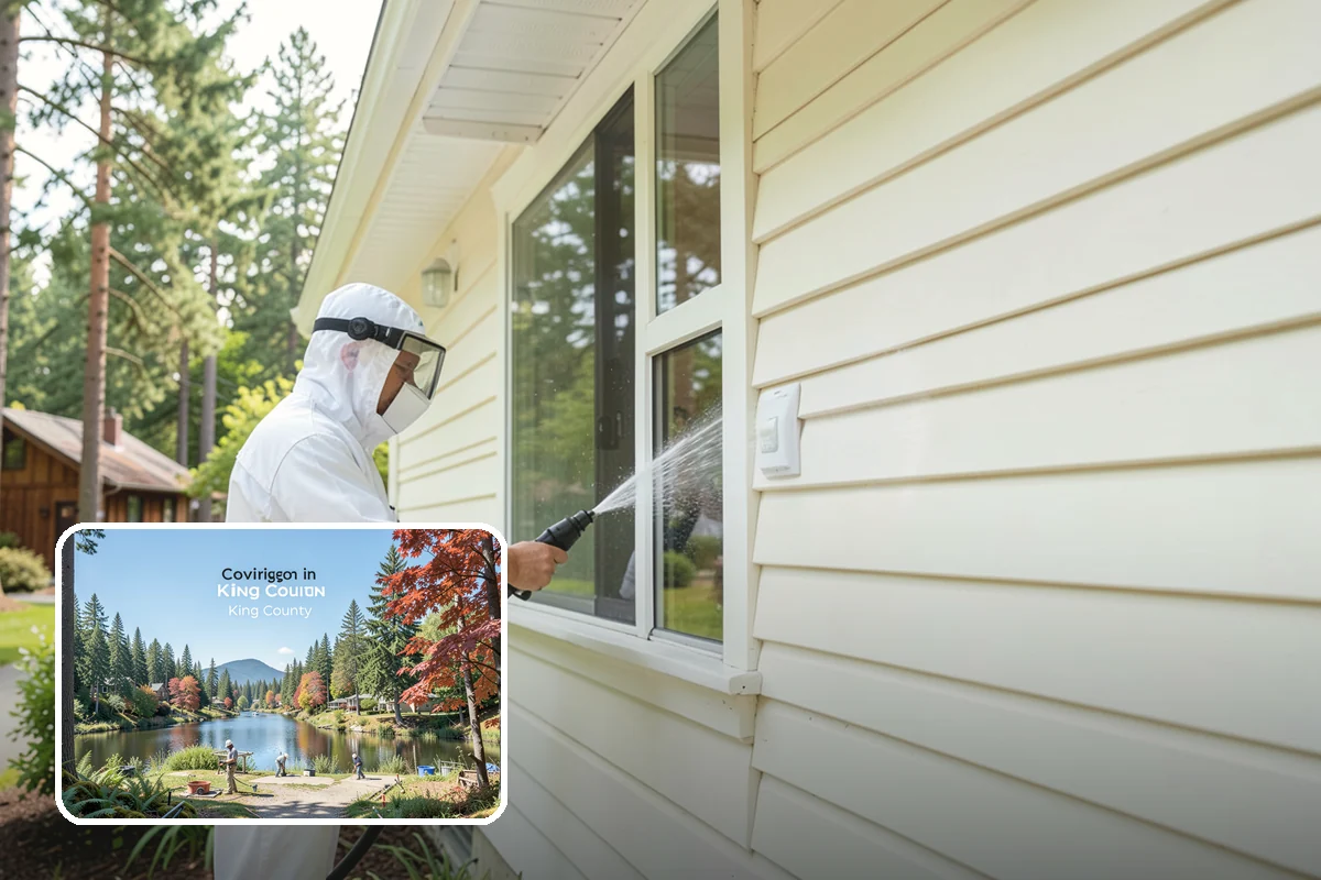 Siding Soft Wash in Covington, King County, WA - Cleans siding without forcing water behind panels
