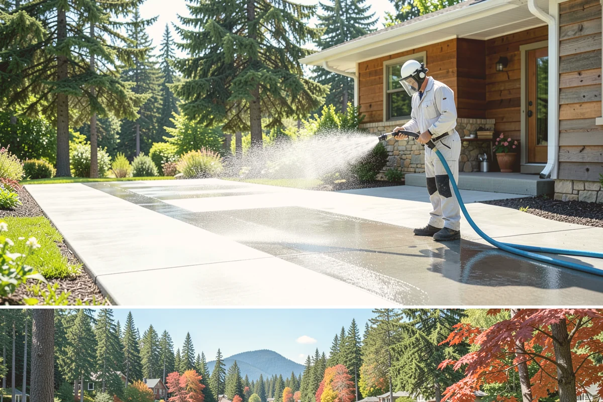 Siding Soft Wash in Covington, King County, WA - Spring and fall are prime, clearing algae after winter and again before the next wet season settles in.