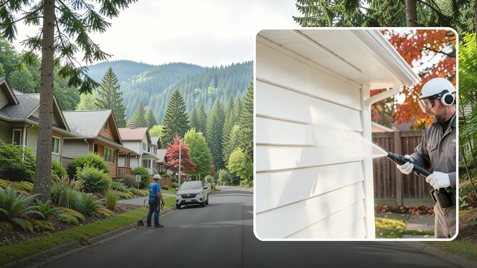 Siding Soft Wash in Darrington, Snohomish County, WA - Siding soft wash gently cleans your home's exterior walls with low pressure and cleaning solutions that lift algae without damage.