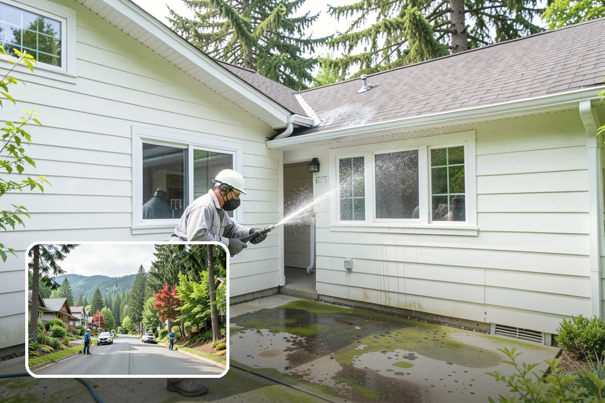 Siding Soft Wash in Darrington, Snohomish County, WA - Cleans siding without forcing water behind panels