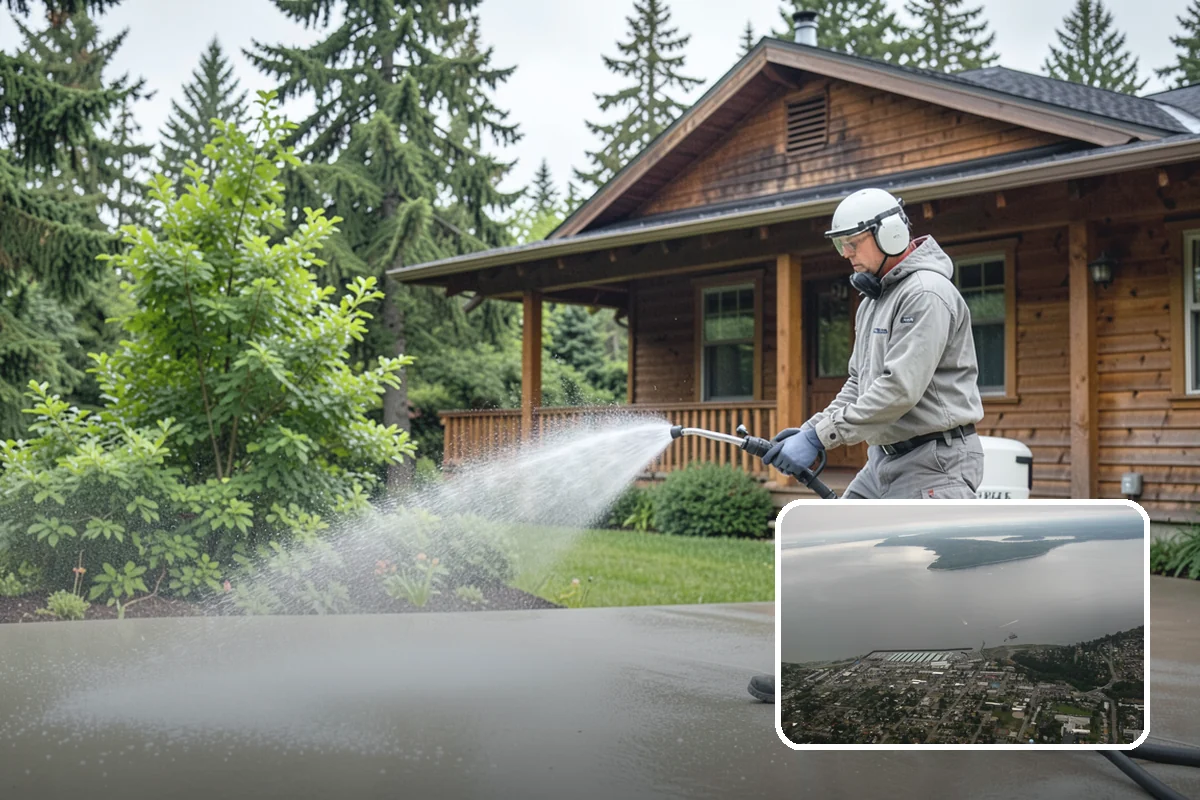 Siding Soft Wash in Des Moines, King County, WA - Cleans siding without forcing water behind panels