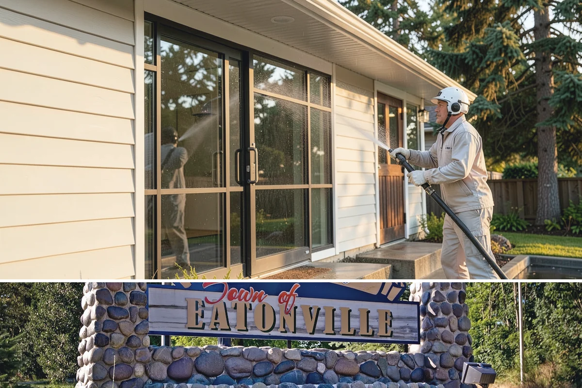 Siding Soft Wash in Eatonville, Pierce County, WA - Spring and fall are prime, clearing algae after winter and again before the next wet season settles in.
