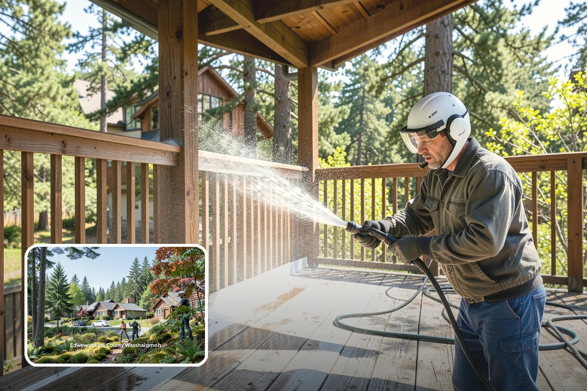 Siding Soft Wash in Edgewood, Pierce County, WA - Cleans siding without forcing water behind panels