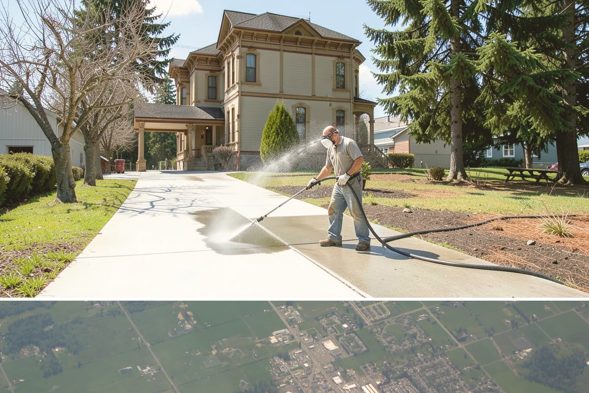 Siding Soft Wash in Enumclaw, King County, WA - Spring and fall are prime, clearing algae after winter and again before the next wet season settles in.