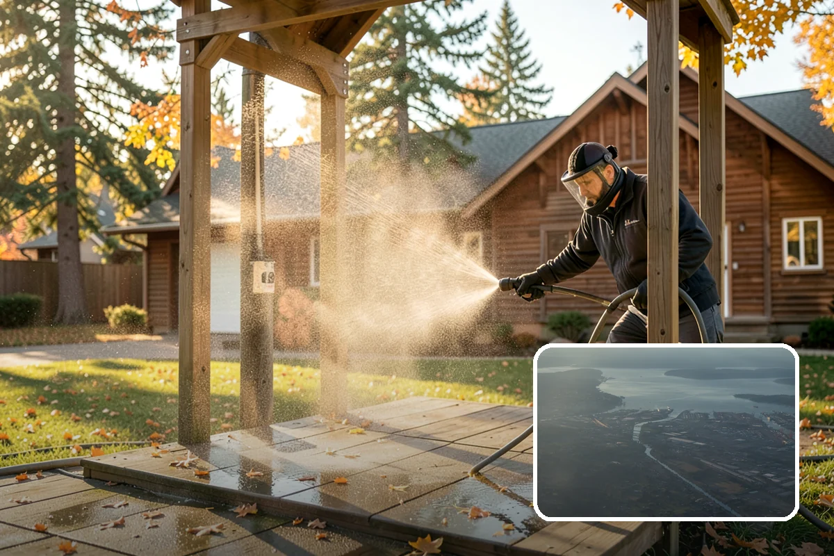 Siding Soft Wash in Fife, Pierce County, WA - Cleans siding without forcing water behind panels