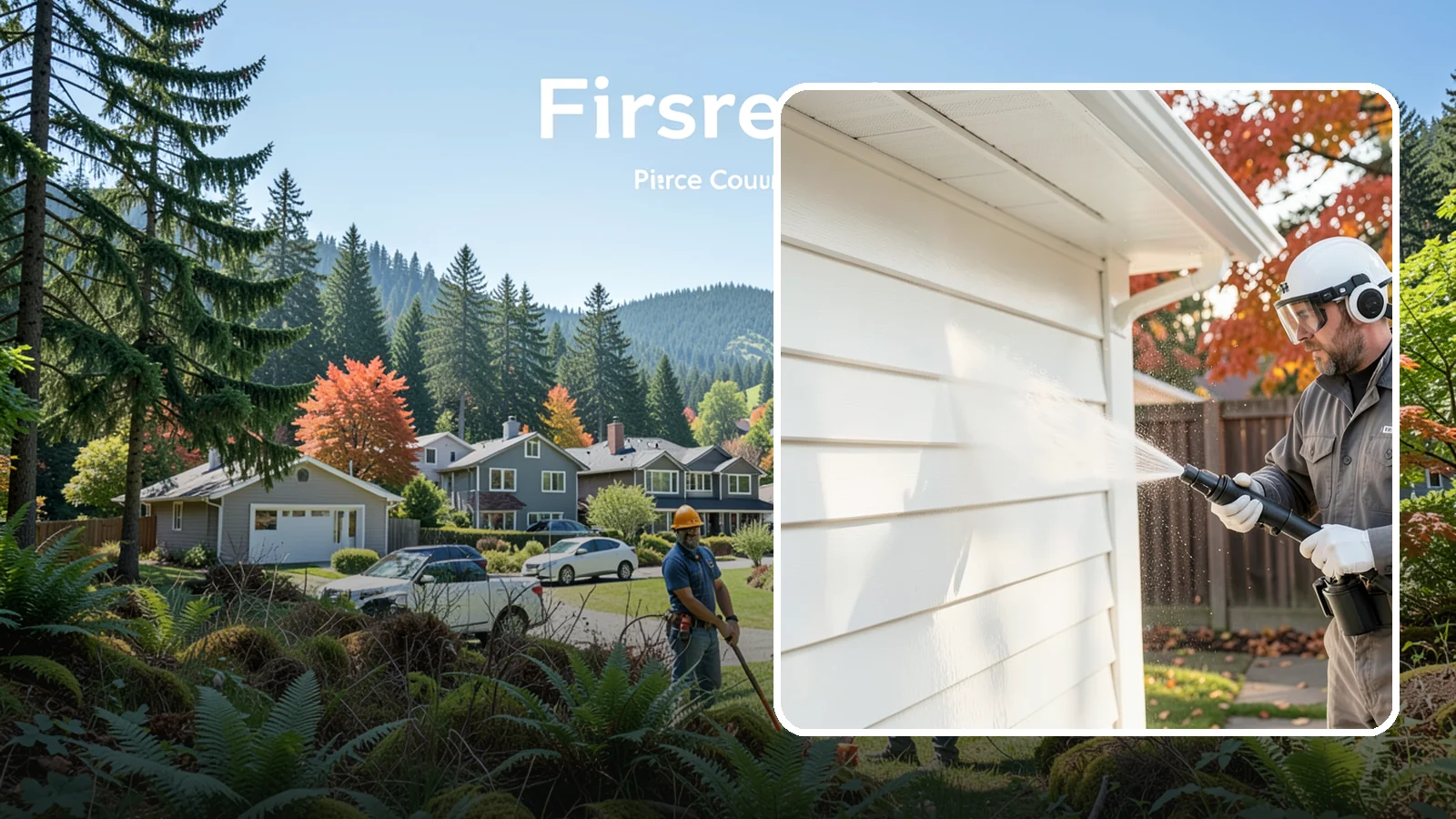 Siding Soft Wash in Fircrest, Pierce County, WA - Siding soft wash gently cleans your home's exterior walls with low pressure and cleaning solutions that lift algae without damage.