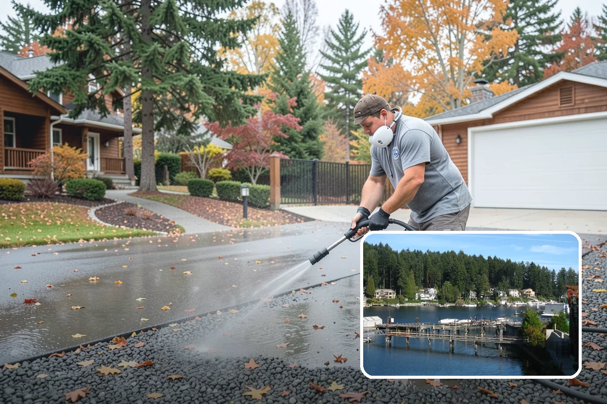 Siding Soft Wash in Gig Harbor, Pierce County, WA - Cleans siding without forcing water behind panels