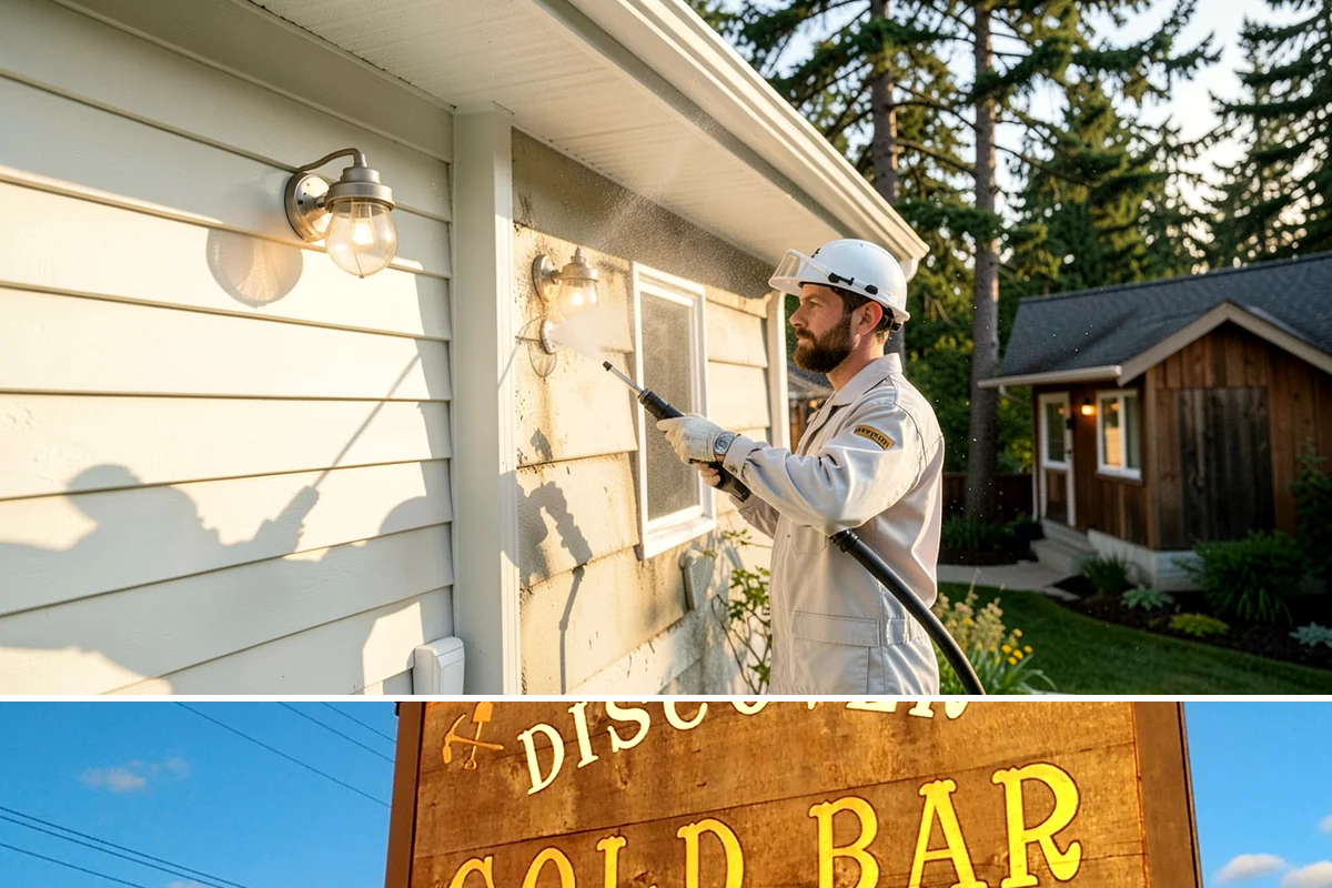 Siding Soft Wash in Gold Bar, Snohomish County, WA - Spring and fall are prime, clearing algae after winter and again before the next wet season settles in.