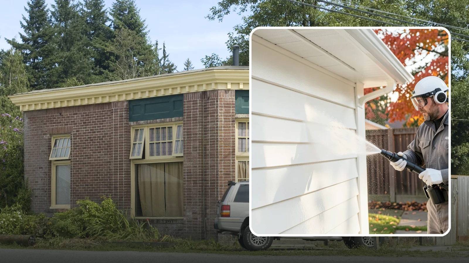 Siding Soft Wash in Hamilton, Skagit County, WA - Siding soft wash gently cleans your home's exterior walls with low pressure and cleaning solutions that lift algae without damage.