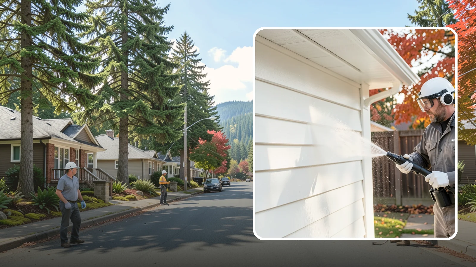 Siding Soft Wash in Hunts Point, King County, WA - Siding soft wash gently cleans your home's exterior walls with low pressure and cleaning solutions that lift algae without damage.