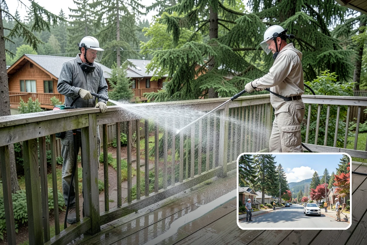 Siding Soft Wash in Hunts Point, King County, WA - Cleans siding without forcing water behind panels