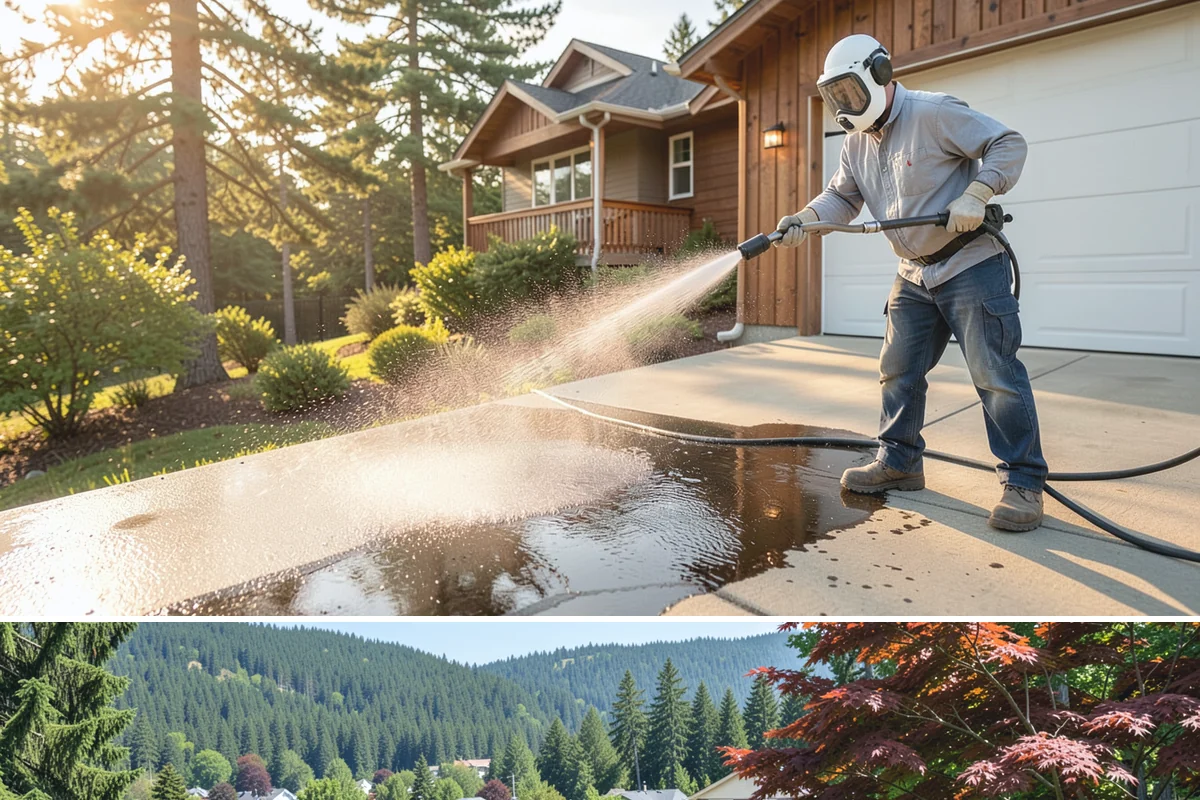 Siding Soft Wash in Index, Snohomish County, WA - Spring and fall are prime, clearing algae after winter and again before the next wet season settles in.
