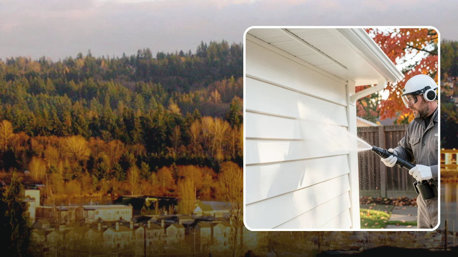 Siding Soft Wash in Kenmore, King County, WA - Siding soft wash gently cleans your home's exterior walls with low pressure and cleaning solutions that lift algae without damage.