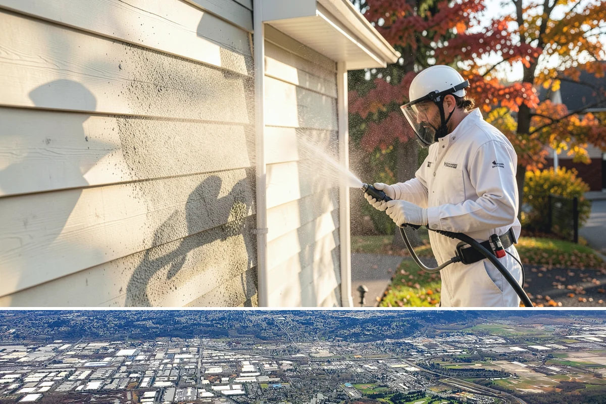 Siding Soft Wash in Kent, King County, WA - Spring and fall are prime, clearing algae after winter and again before the next wet season settles in.