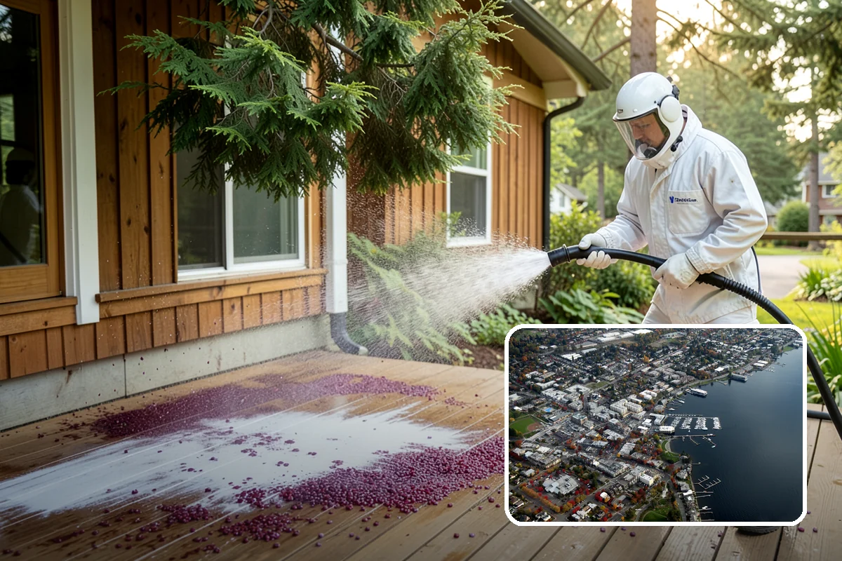 Siding Soft Wash in Kirkland, King County, WA - Cleans siding without forcing water behind panels