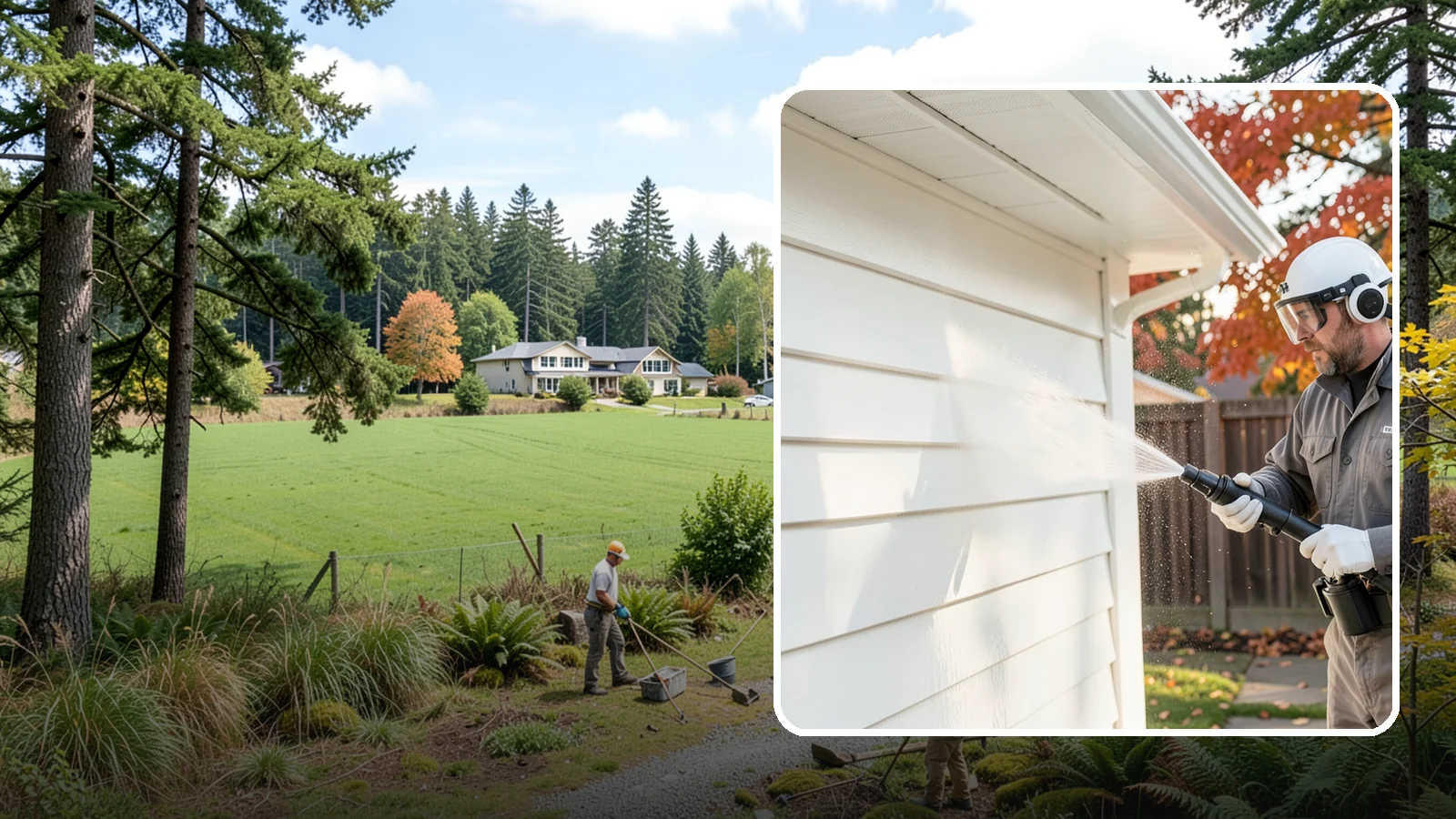 Siding Soft Wash in Lyman, Skagit County, WA - Siding soft wash gently cleans your home's exterior walls with low pressure and cleaning solutions that lift algae without damage.