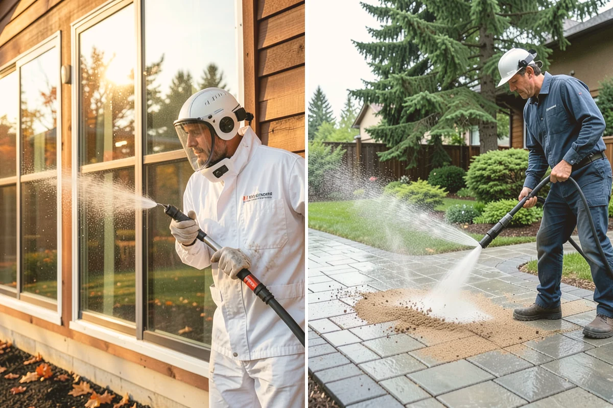 Siding Soft Wash in Lynnwood, Snohomish County, WA - Inspect the siding and note algae-heavy elevations