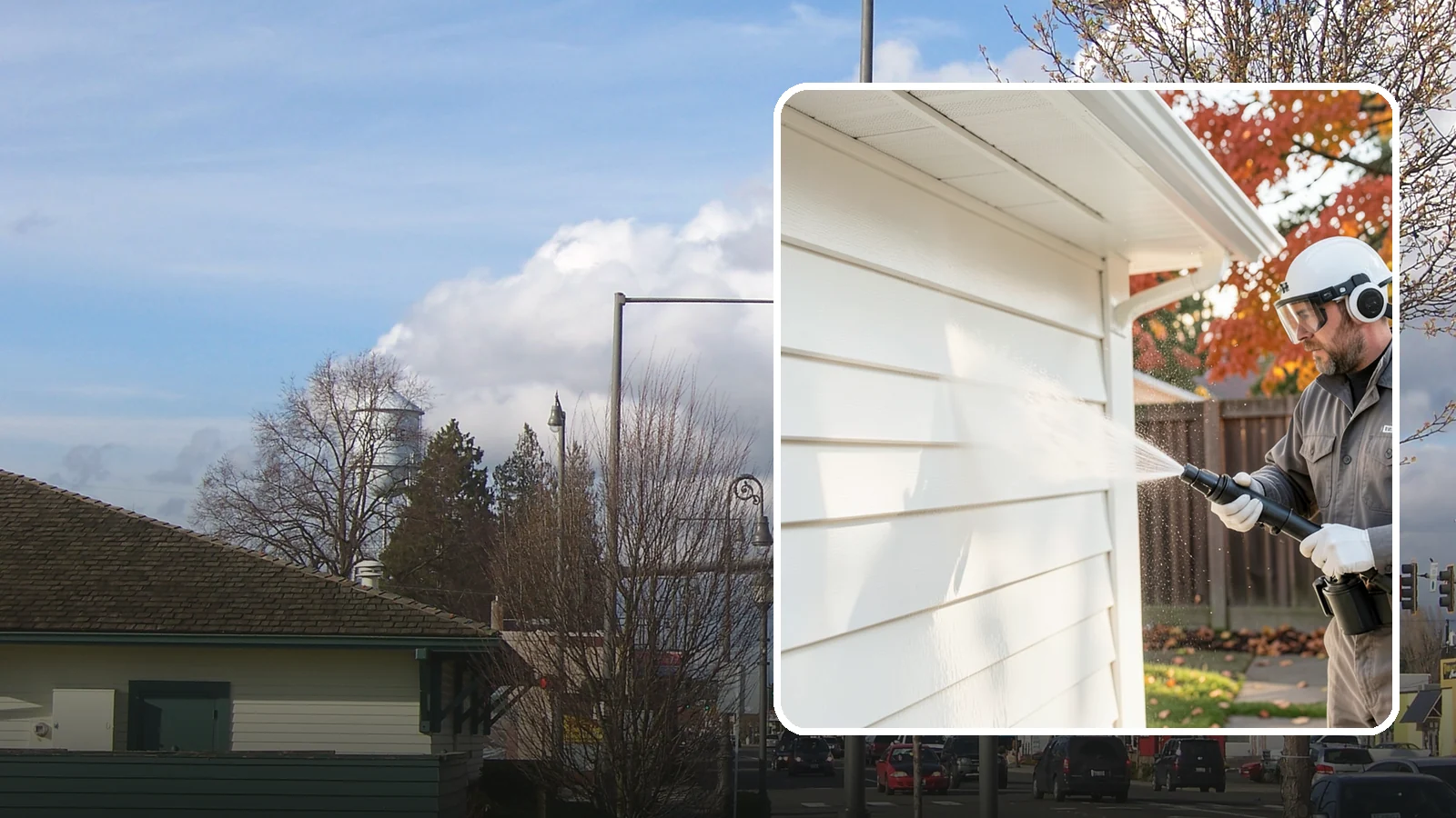 Siding Soft Wash in Marysville, Snohomish County, WA - Siding soft wash gently cleans your home's exterior walls with low pressure and cleaning solutions that lift algae without damage.