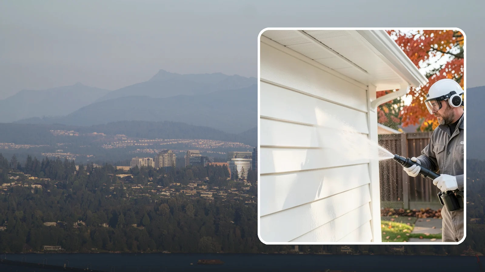 Siding Soft Wash in Medina, King County, WA - Siding soft wash gently cleans your home's exterior walls with low pressure and cleaning solutions that lift algae without damage.