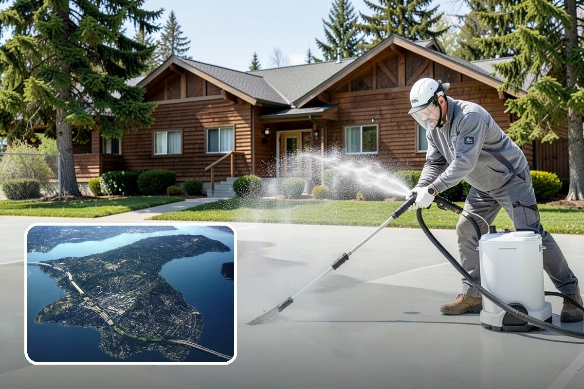 Siding Soft Wash in Mercer Island, King County, WA - Cleans siding without forcing water behind panels