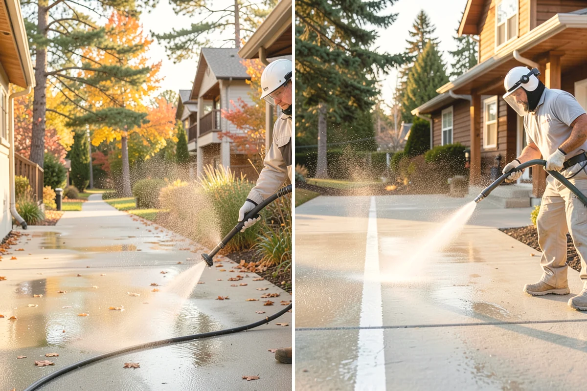 Siding Soft Wash in Mercer Island, King County, WA - Inspect the siding and note algae-heavy elevations