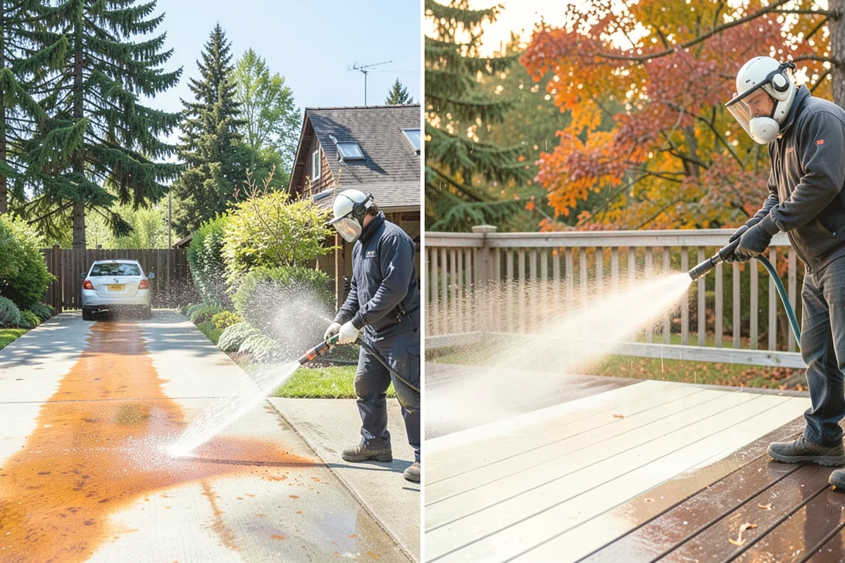 Siding Soft Wash in Mill Creek, Snohomish County, WA - Inspect the siding and note algae-heavy elevations