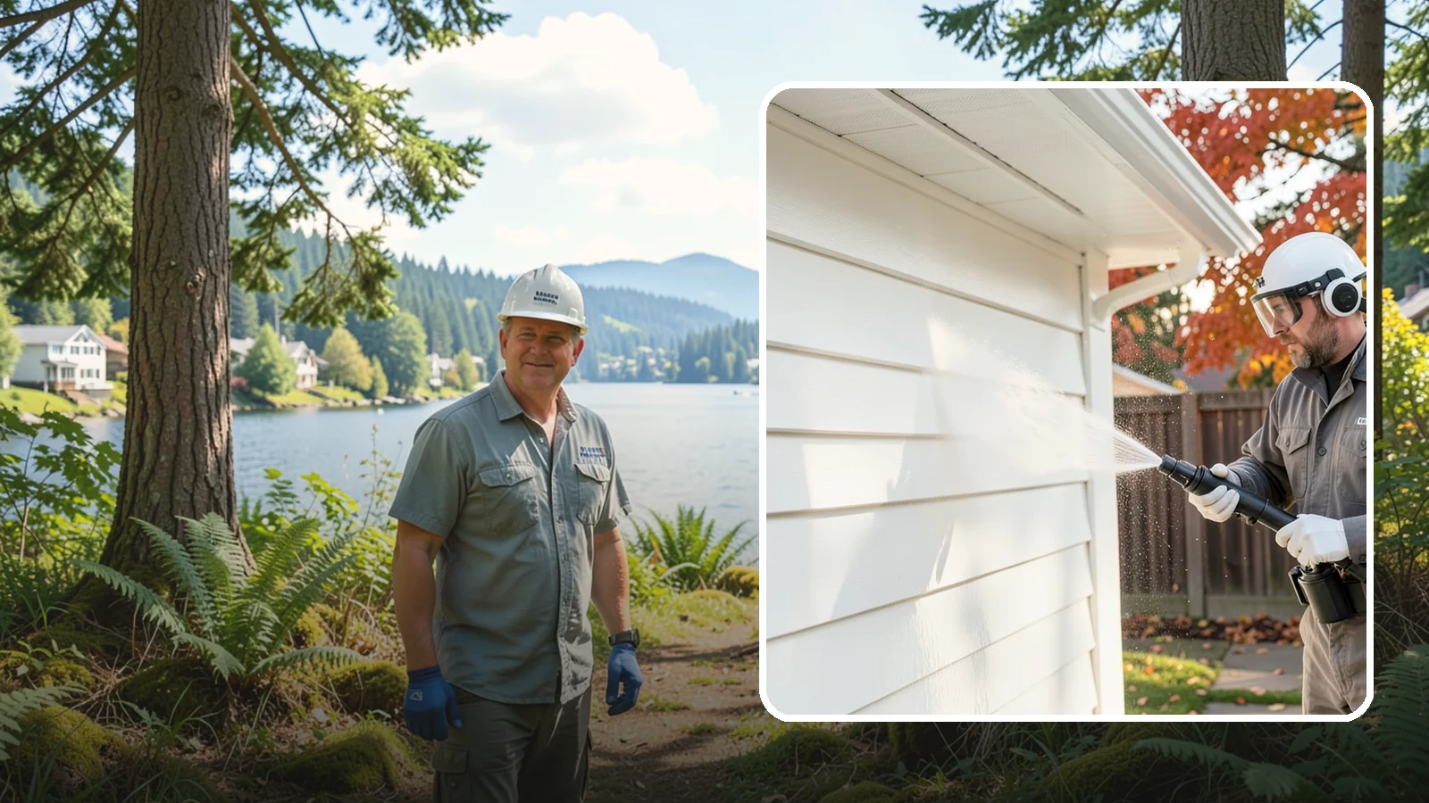 Siding Soft Wash in Milton, King County, WA - Siding soft wash gently cleans your home's exterior walls with low pressure and cleaning solutions that lift algae without damage.