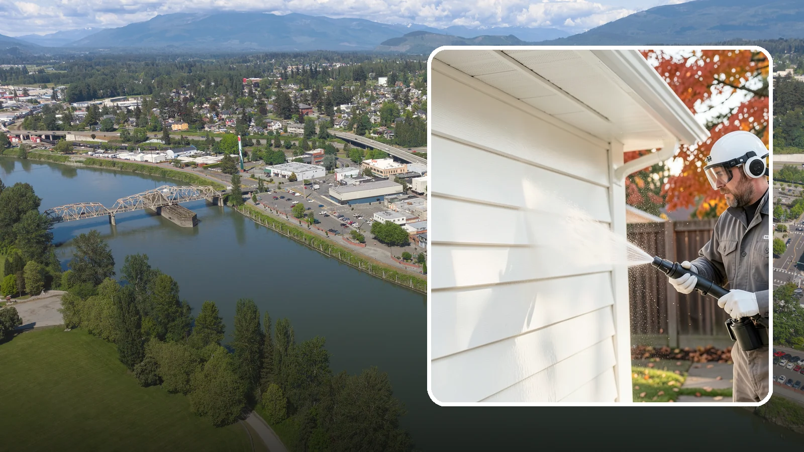 Siding Soft Wash in Mount Vernon, Skagit County, WA - Siding soft wash gently cleans your home's exterior walls with low pressure and cleaning solutions that lift algae without damage.