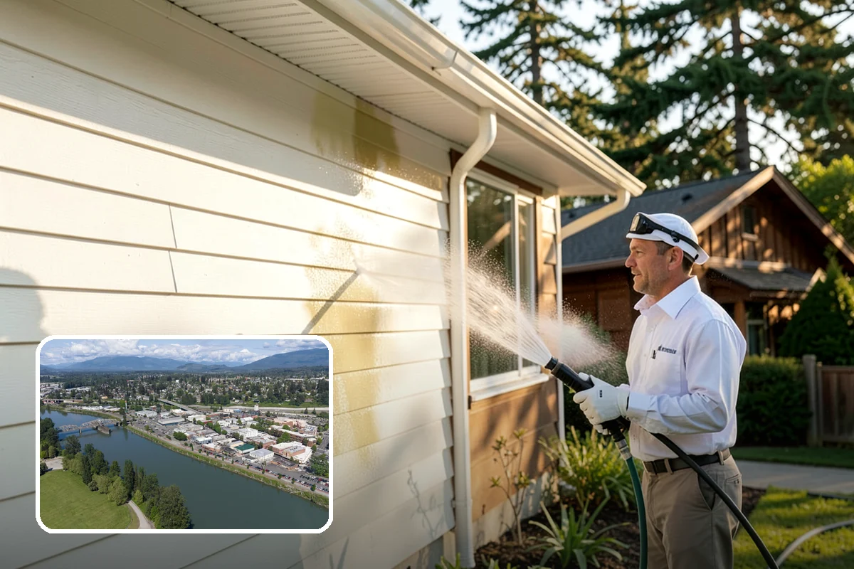 Siding Soft Wash in Mount Vernon, Skagit County, WA - Cleans siding without forcing water behind panels