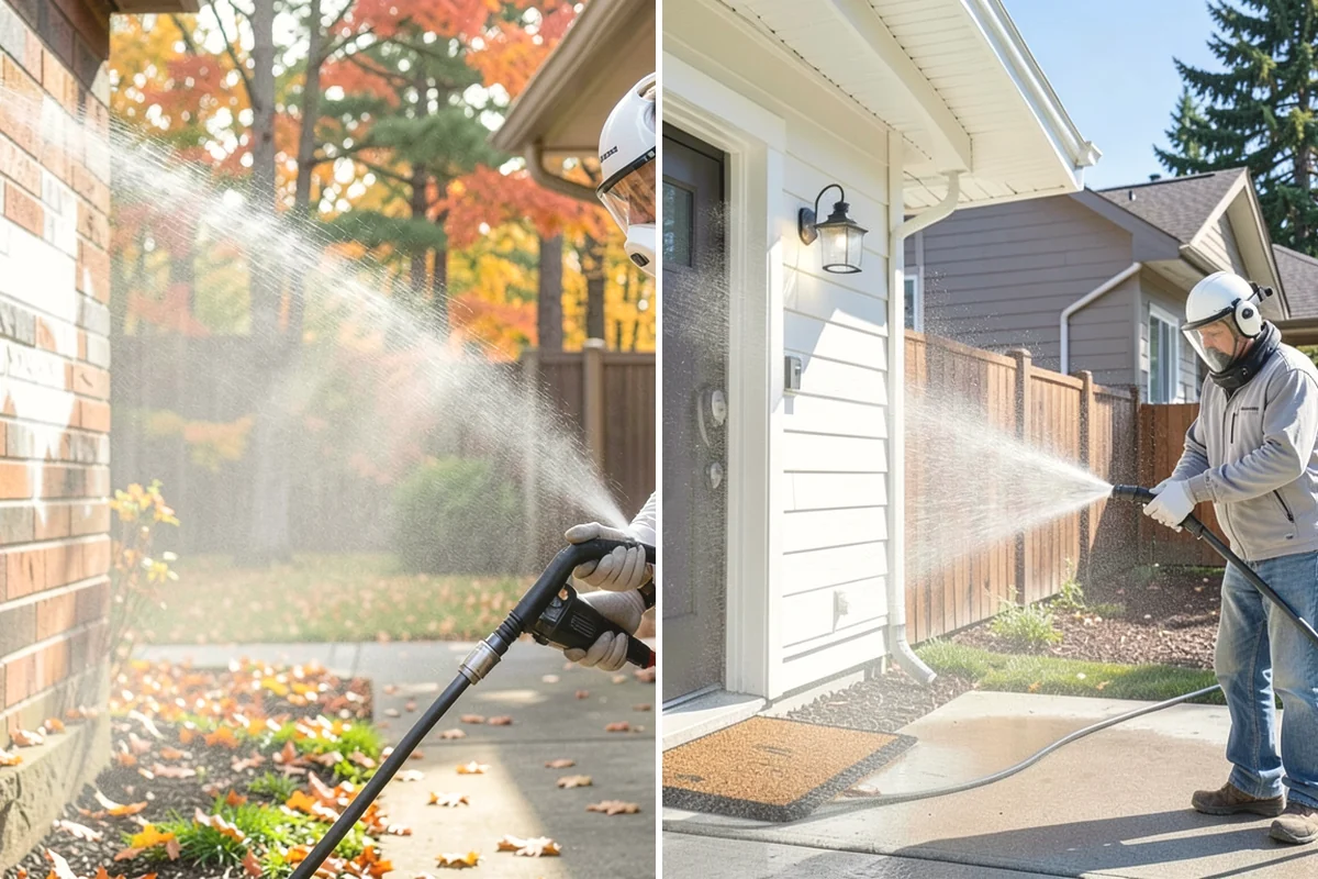 Siding Soft Wash in Mountlake Terrace, Snohomish County, WA - Inspect the siding and note algae-heavy elevations