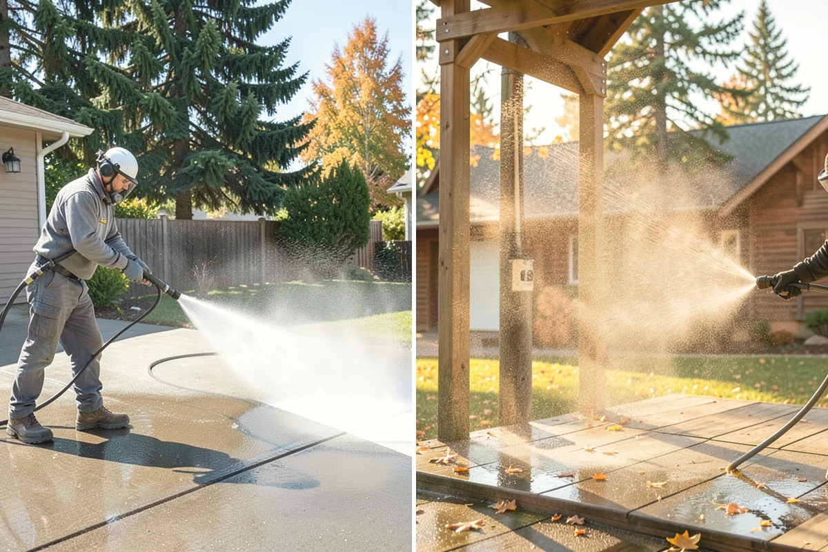 Siding Soft Wash in Mukilteo, Snohomish County, WA - Inspect the siding and note algae-heavy elevations