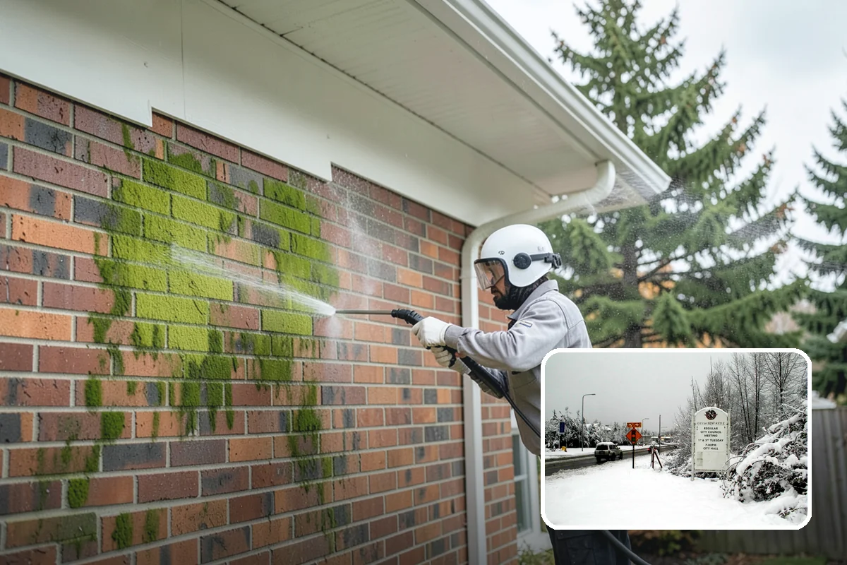 Siding Soft Wash in Newcastle, King County, WA - Cleans siding without forcing water behind panels