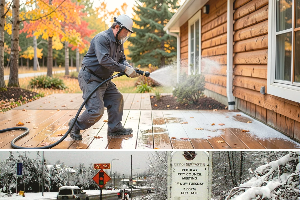 Siding Soft Wash in Newcastle, King County, WA - Spring and fall are prime, clearing algae after winter and again before the next wet season settles in.