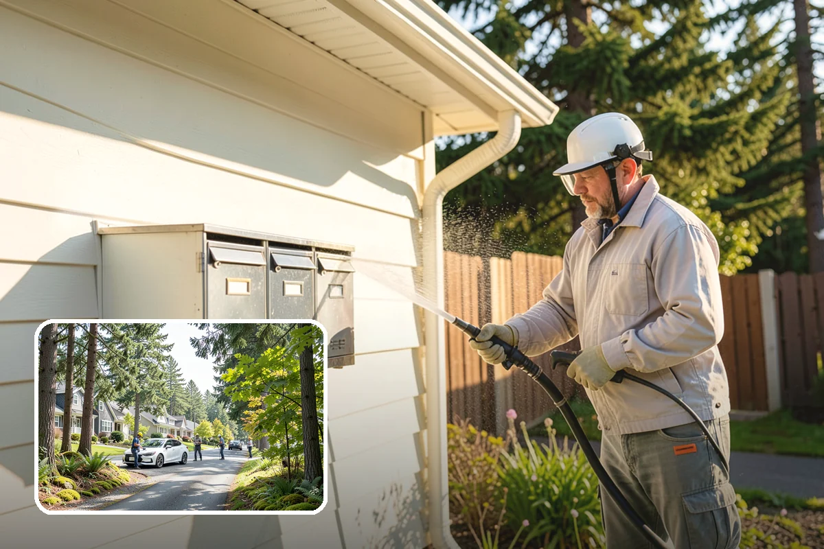 Siding Soft Wash in Normandy Park, King County, WA - Cleans siding without forcing water behind panels