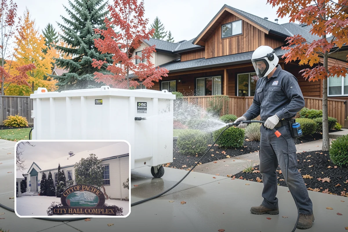 Siding Soft Wash in Pacific, King County, WA - Cleans siding without forcing water behind panels