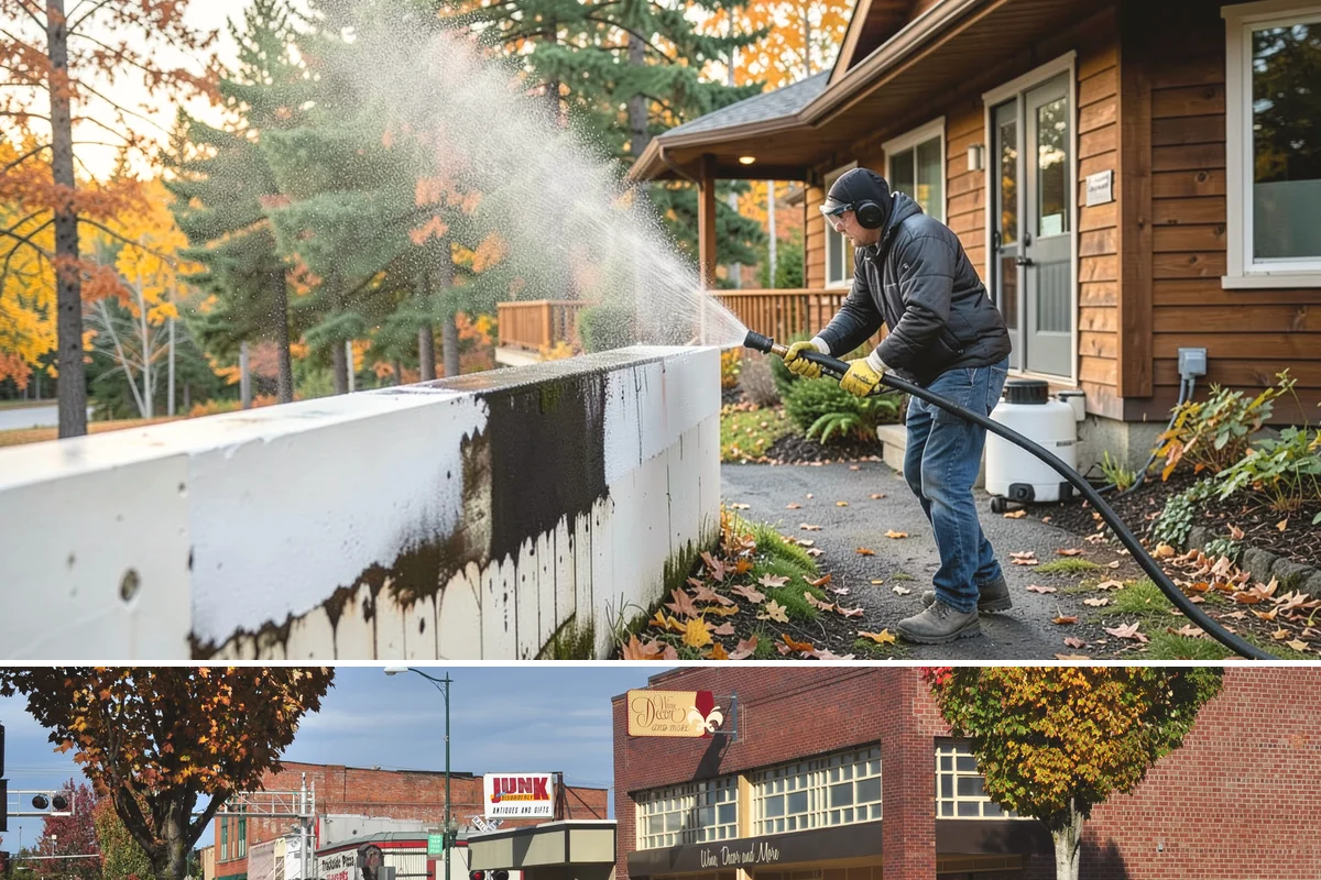 Siding Soft Wash in Puyallup, Pierce County, WA - Spring and fall are prime, clearing algae after winter and again before the next wet season settles in.
