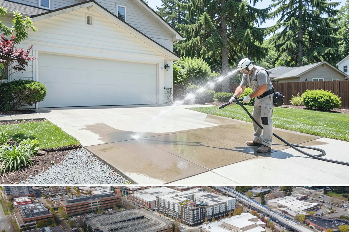 Siding Soft Wash in Redmond, King County, WA - Spring and fall are prime, clearing algae after winter and again before the next wet season settles in.