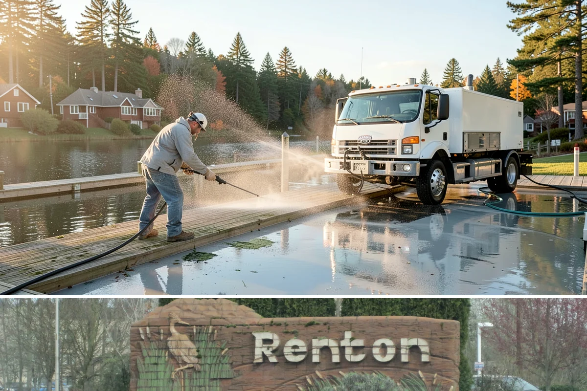 Siding Soft Wash in Renton, King County, WA - Spring and fall are prime, clearing algae after winter and again before the next wet season settles in.