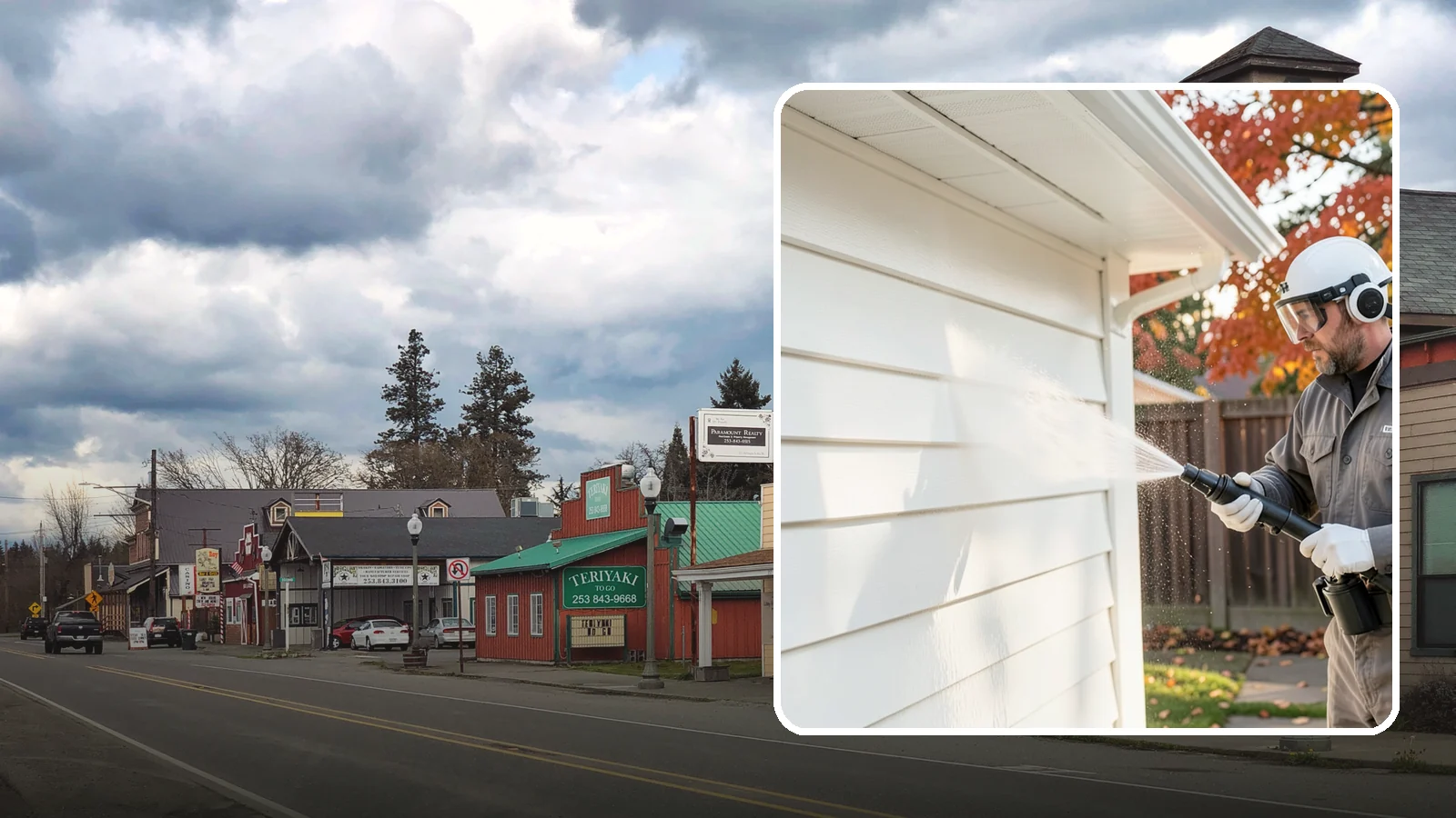 Siding Soft Wash in Roy, Pierce County, WA - Siding soft wash gently cleans your home's exterior walls with low pressure and cleaning solutions that lift algae without damage.