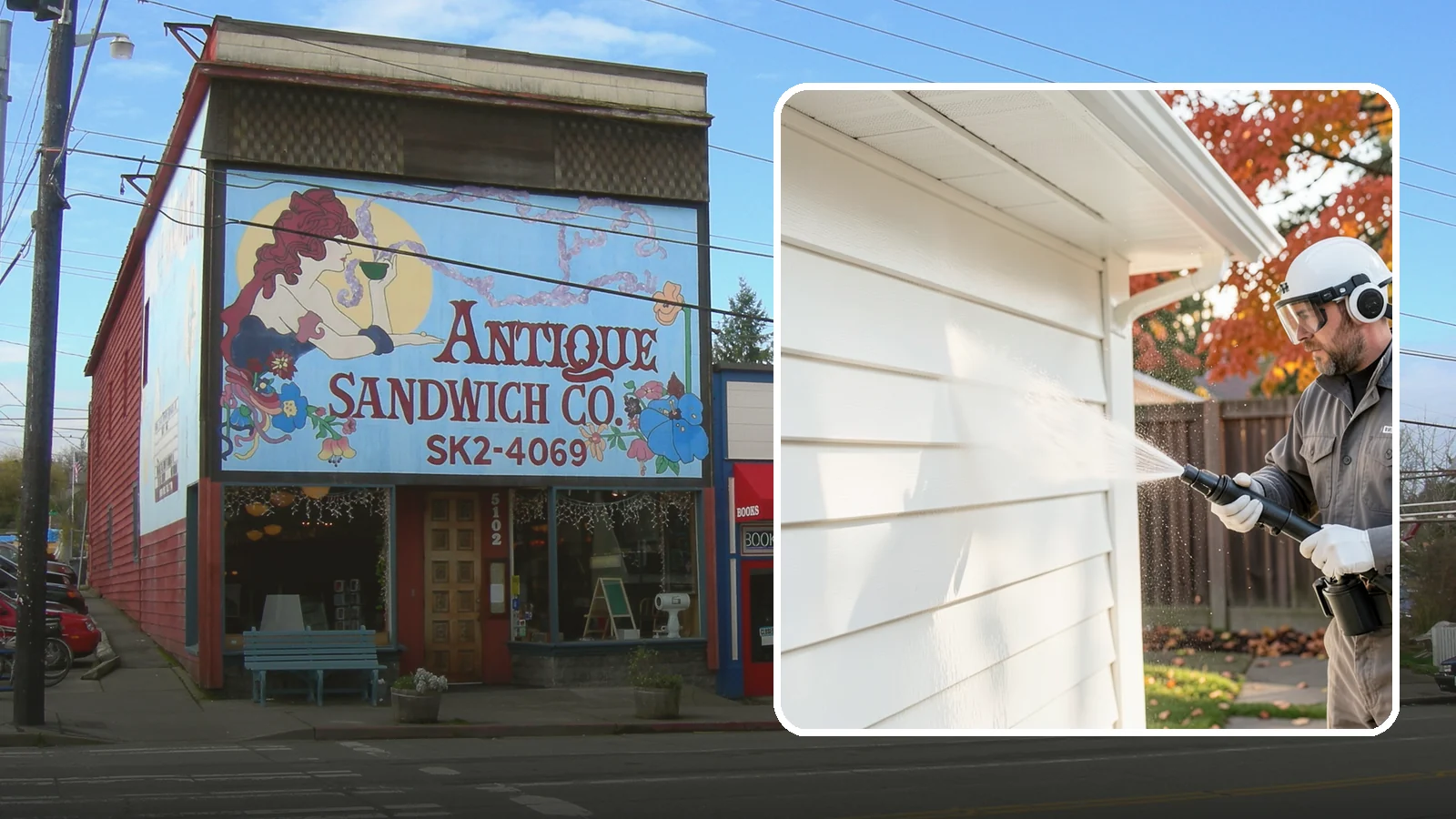 Siding Soft Wash in Ruston, Pierce County, WA - Siding soft wash gently cleans your home's exterior walls with low pressure and cleaning solutions that lift algae without damage.